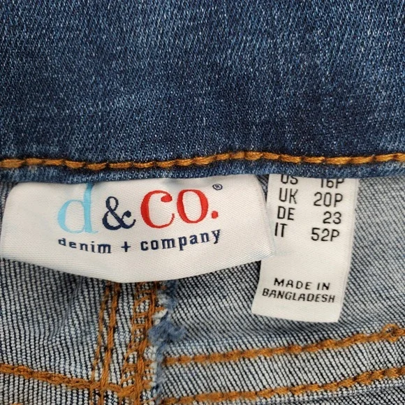 Denim & Co Womens 16P Canyon Retreat Pull On Slim Easy Stretch Denim Jean New - Picture 6 of 9